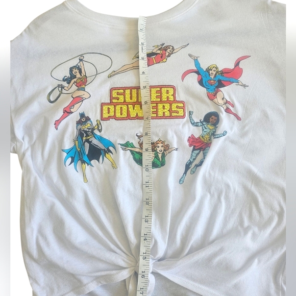 Justice League Womens White Short Sleeve "Super Powers" Graphic Tee, Size M - Picture 9 of 9